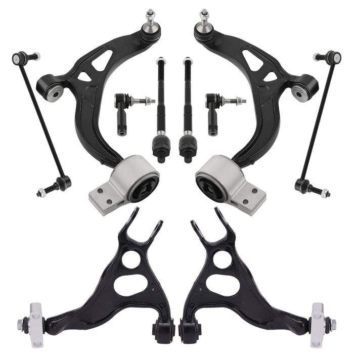 Rear Upper + Front Lower Control Arms Sway Bar Links for 2011-2019 Compatible for Ford Explorer
