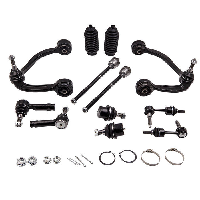 12 Pcs Control Arm Ball Joint Sway Bar Tie Rod Kit Compatible for Ford F-150 Trucks - 2WD