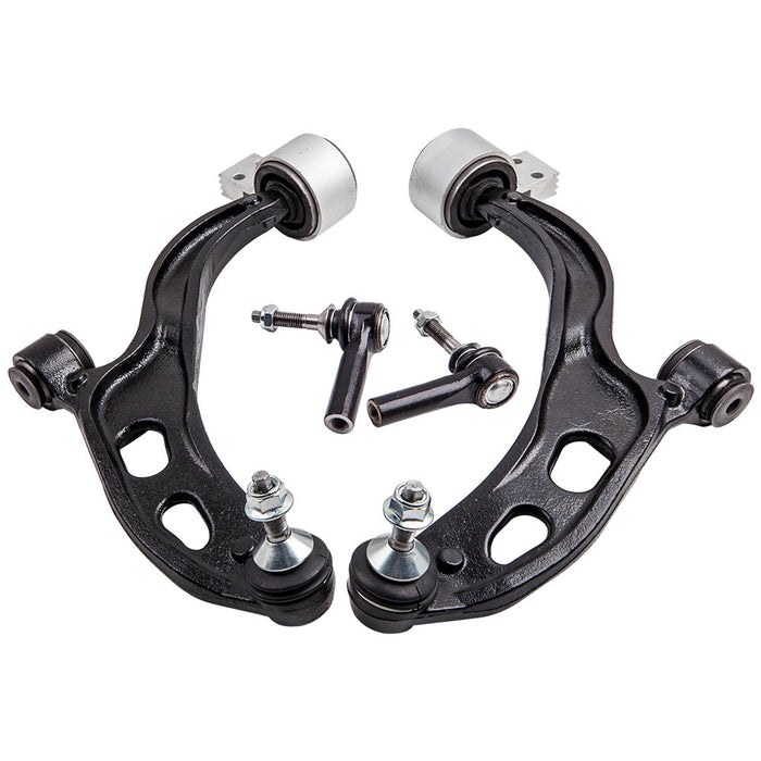 4 Pcs Suspension Front Lower Control Arm amp; Outer Tie Rod End Compatible for Ford Taurus