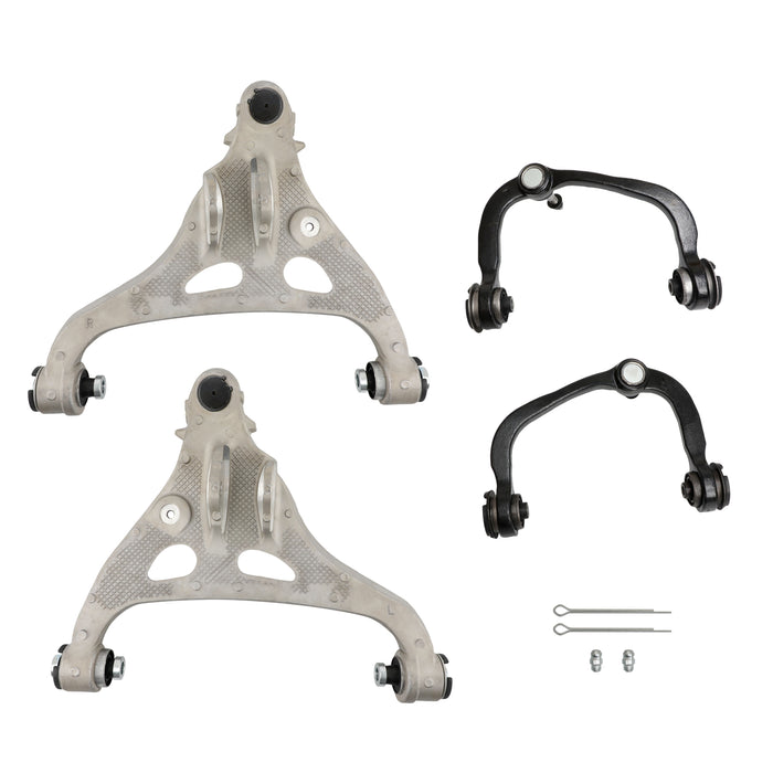 Set of 4 Front Upper Lower Control Arms w/Ball Joint For 2004-2008 Compatible for Ford F-150