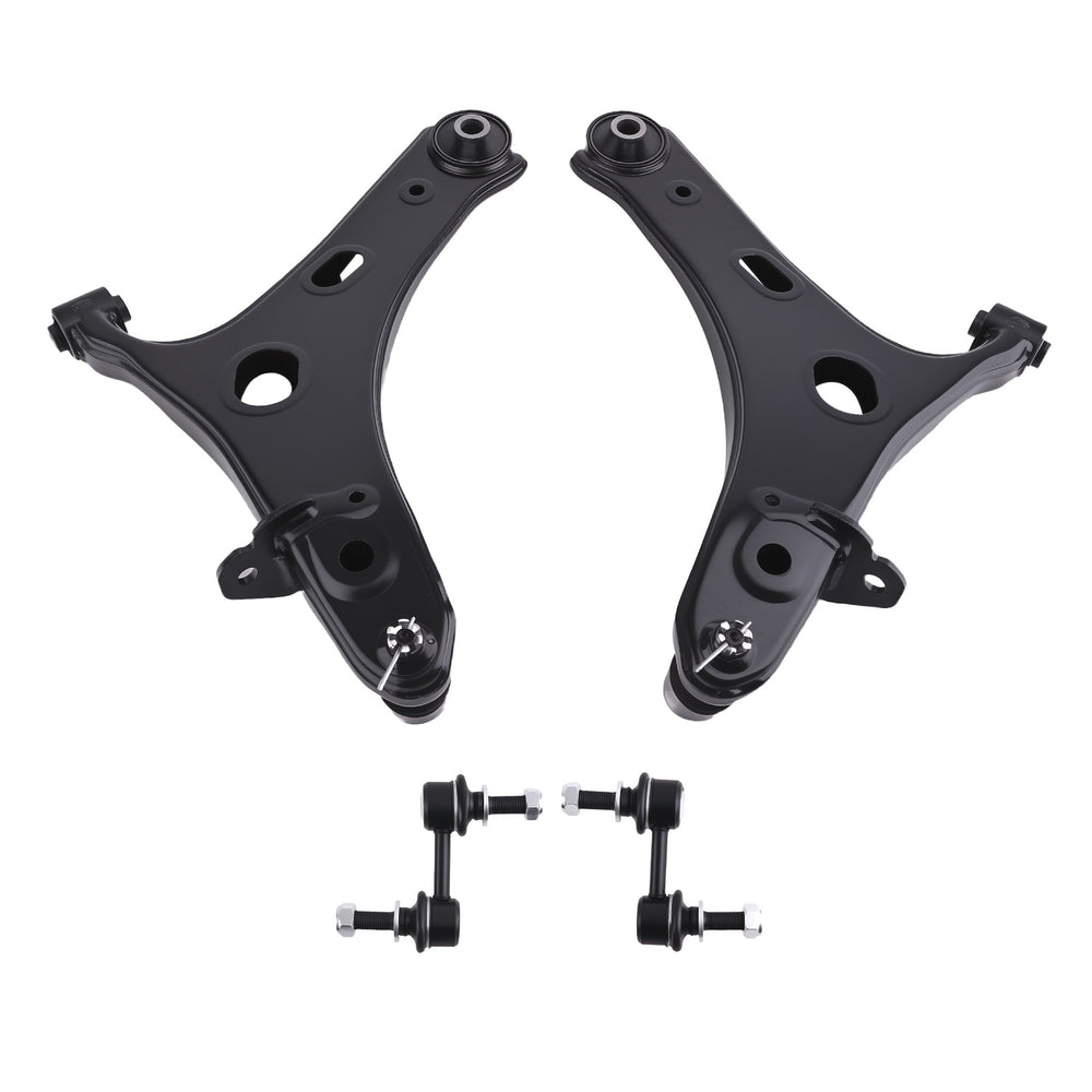 4pc Front Lower Control Arms + Sway Bar Left Right for 2014-2018 Compatible for Subaru Forester