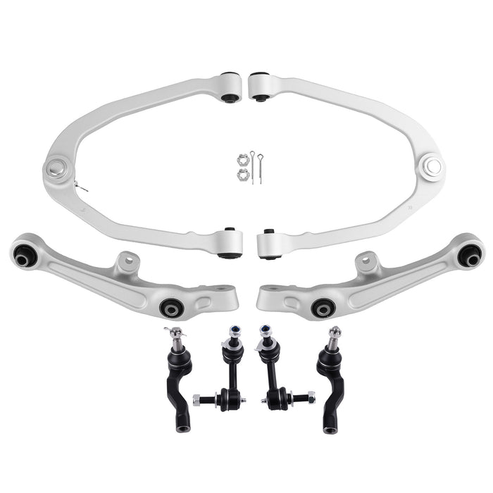 8 Pcs Front Upper & Lower Control Arm Compatible for Infiniti G35 2003 - 2006 RWD