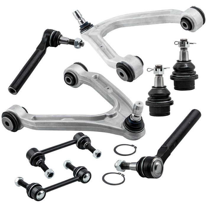 8pcs Front Suspension Control Arm Ball Joint Sway Bar Link Tie Rod Compatible for Hummer H3