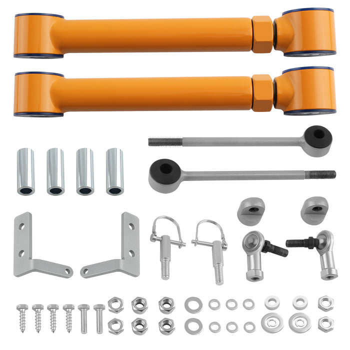 Front Lower Control Arms + Quick Disconnects Compatible for Jeep Cherokee XJ 1984-2001 ZJ