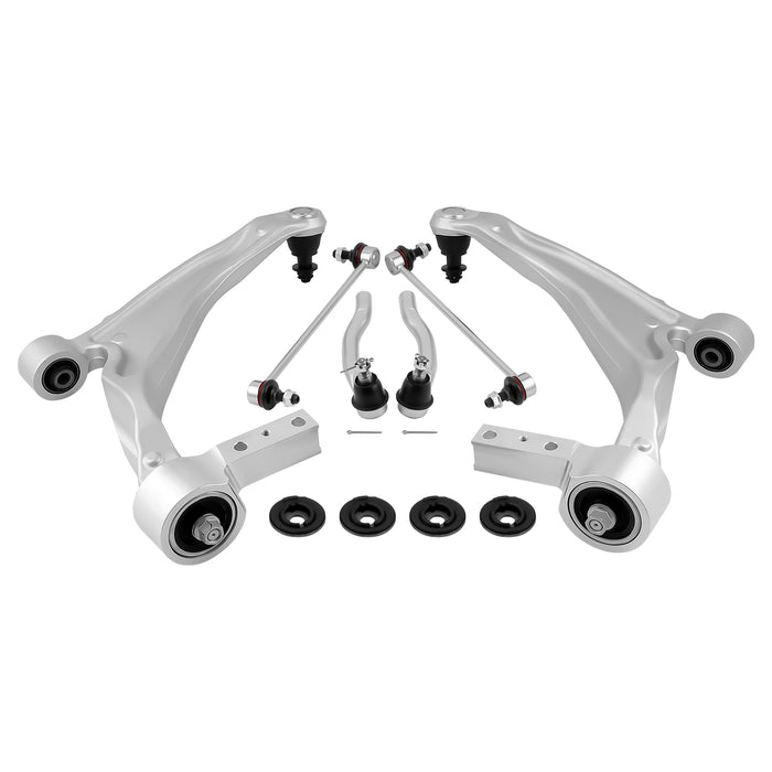 6Pcs Front Lower Control Arm w/Ball Joint Tie Rods Compatible for Acura MDX ZDX 2007-2013