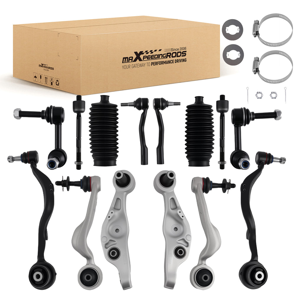 16pcs Front Upper Lower Control Arm Tie Rods Kit for 2007 2008-2017 Compatible for Lexus LS460