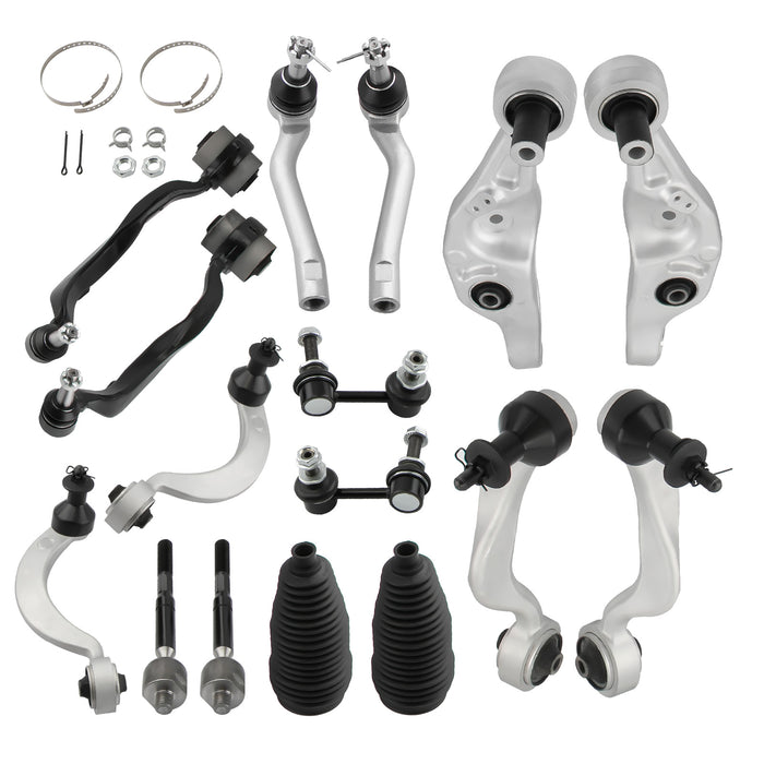 16pcs Front Lower Upper Control Arm Ball joint Tie Rod Kit Compatible for Lexus LS460 07-17