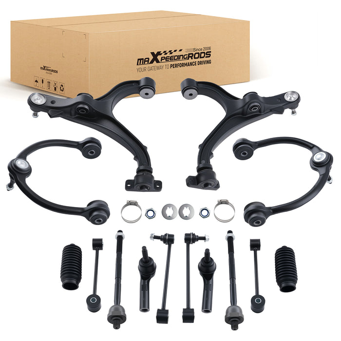 Suspension Kit Front Upper Lower Control Arms Compatible for Jeep Grand Cherokee 2005-2010
