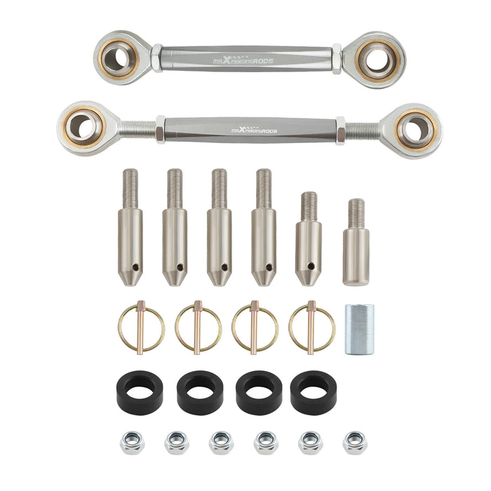 Front Sway Bar Links Disconnect 2.5-6 Lift Compatible for Jeep Wrangler JK JKU JL 2007-2021