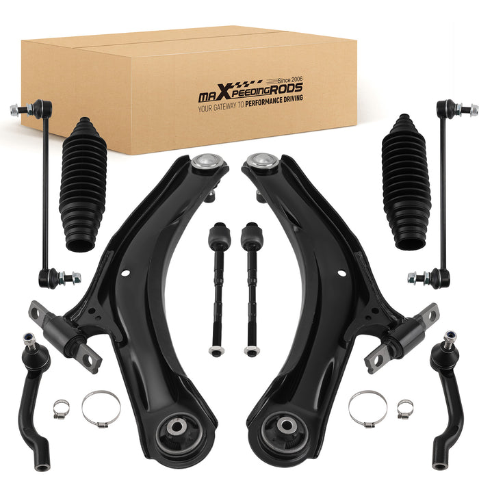 10 Pcs Front Lower Control Arm Assembly Compatible for Nissan Rogue 2008-2013 2015 K621452