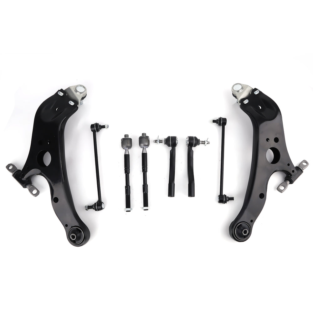 Front Lower Control Arm w/ Ball JointsTie Rod End Compatible for Toyota Sienna 2011-2020