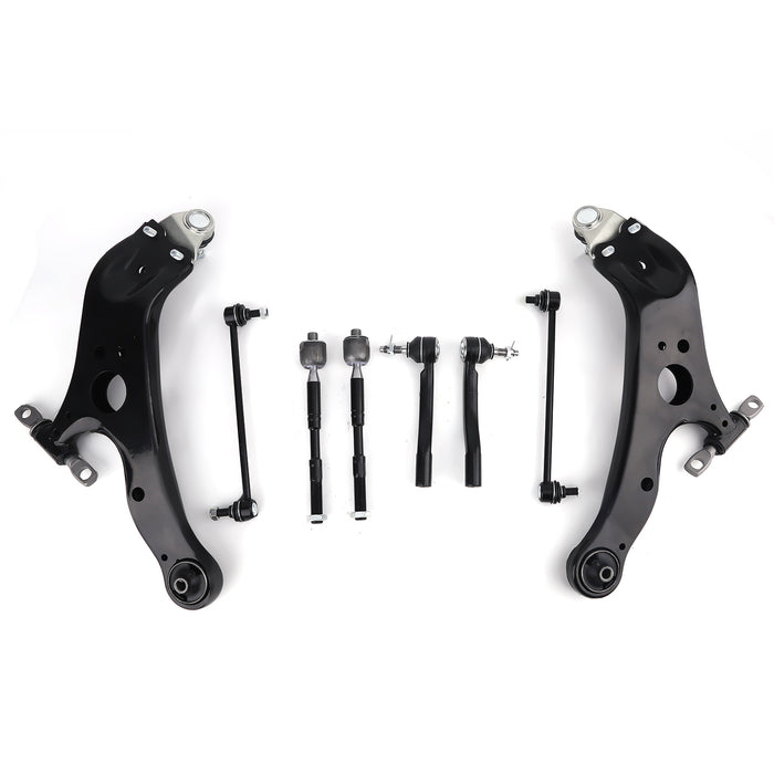 Front Lower Control Arm w/ Ball JointsTie Rod End Compatible for Toyota Sienna 2011-2020