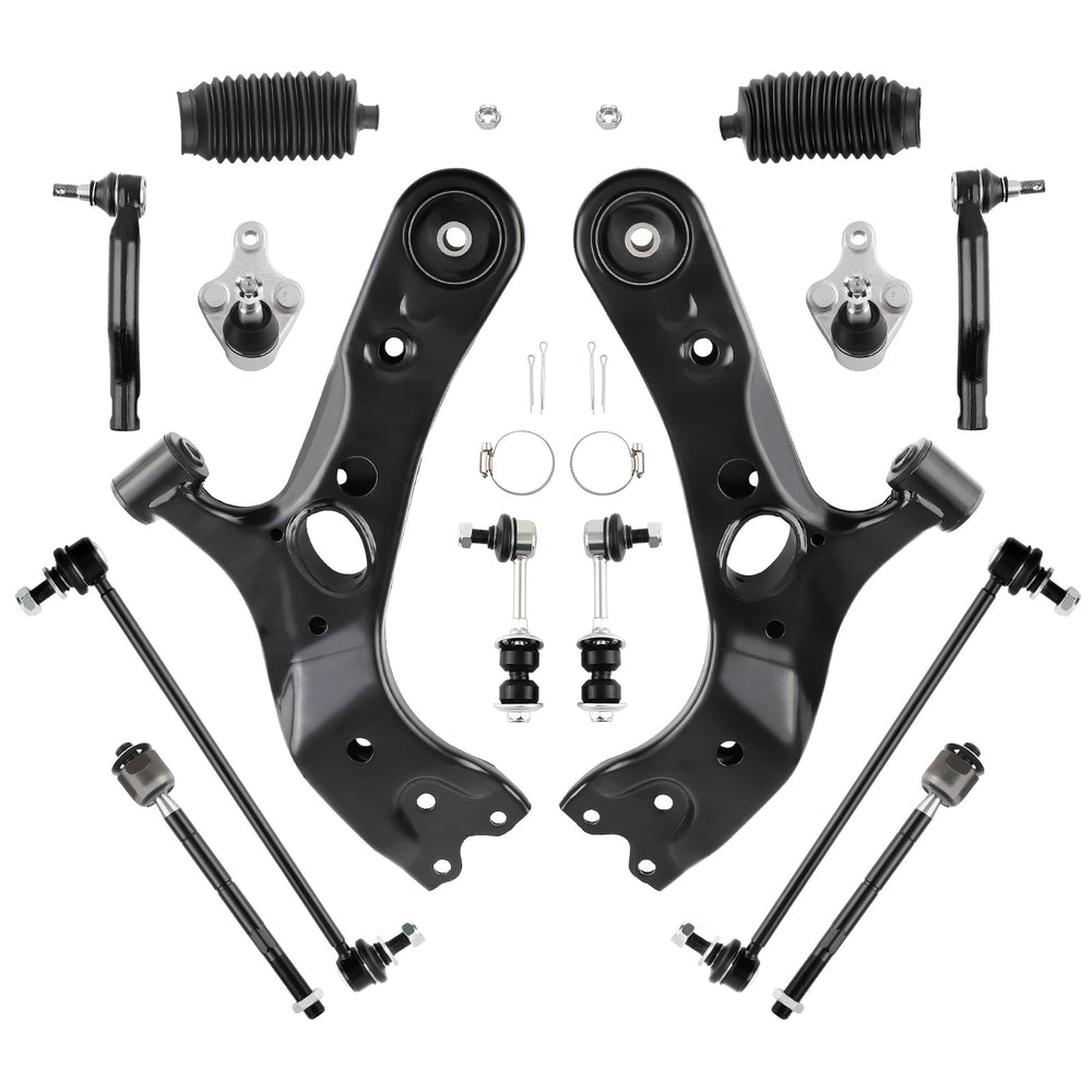 14Pcs Front Lower Control Arm & Sway Bar End Link Compatible for Toyota RAV4 2006 - 2018