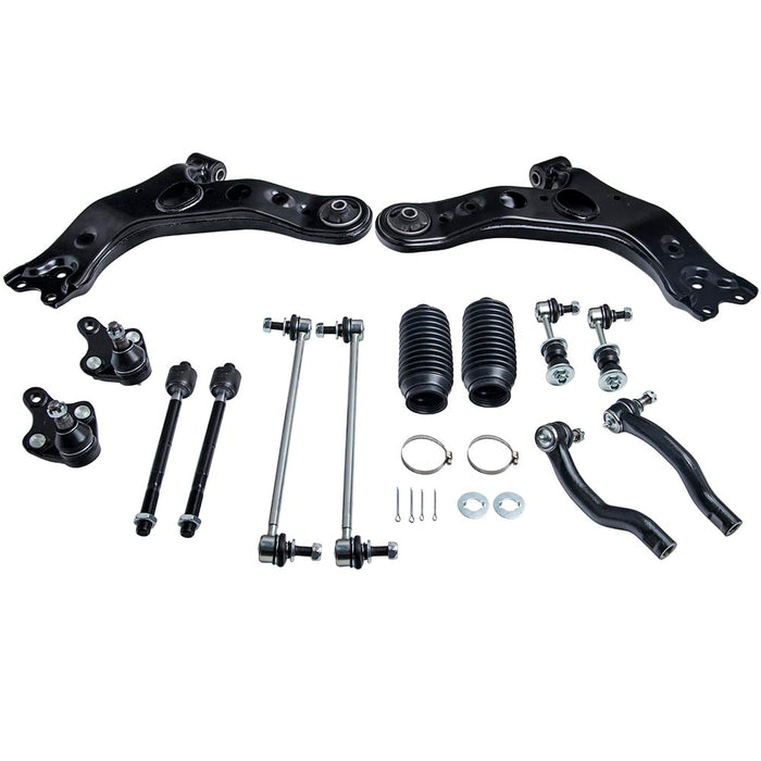 12 Pcs Front Lower Control Arm and Sway Bar End Link Compatible for Toyota Compatible for RAV4 2006 - 2014