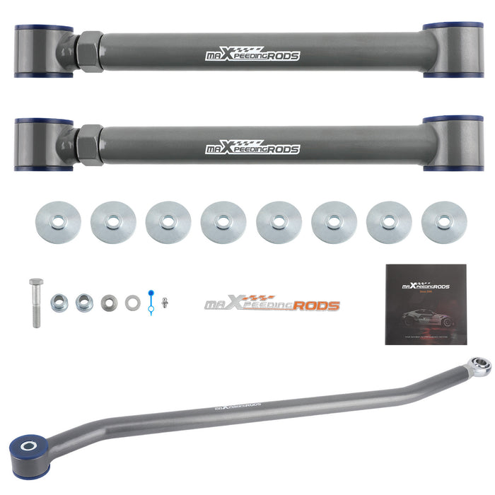 Adjustable Rear Lower Control Arm + Front Track Bar Compatible for Jeep Grand Cherokee WJ