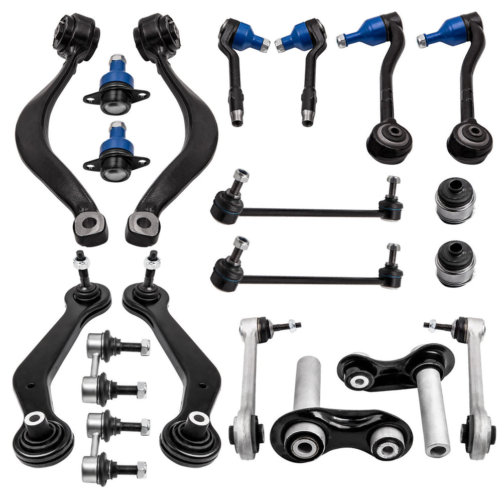 Front+Rear Track Control Arm Suspension Kit Compatible for BMW X5 E53 2000-2006 3.0i 4.4i