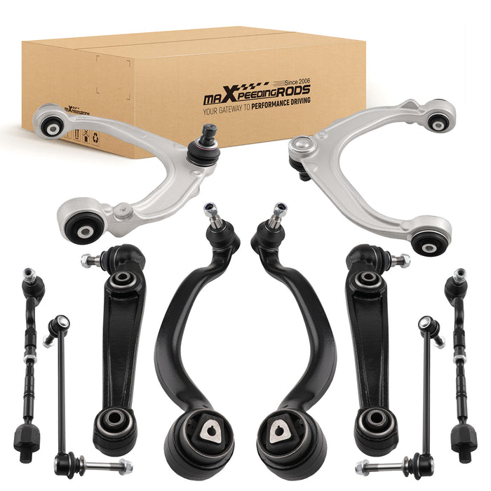 Front Control Arm Tie Rods End Assembly Sway Bar Links Compatible for BMW X6 E71 2008-2014