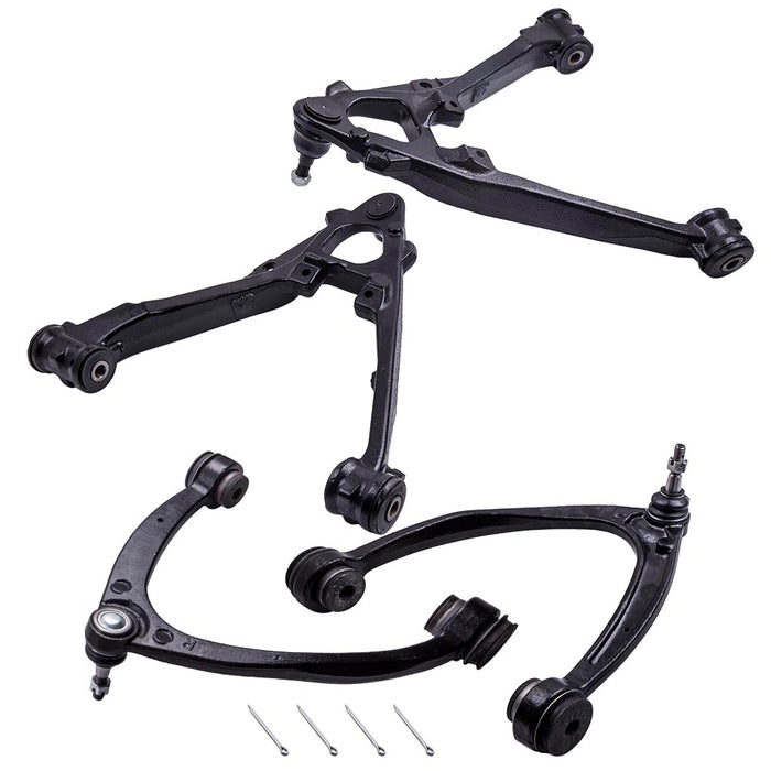 Front Upper Lower Control Arms for 2007-13 Compatible for Chevy Silverado GMC Sierra 1500 Compatible for Yukon
