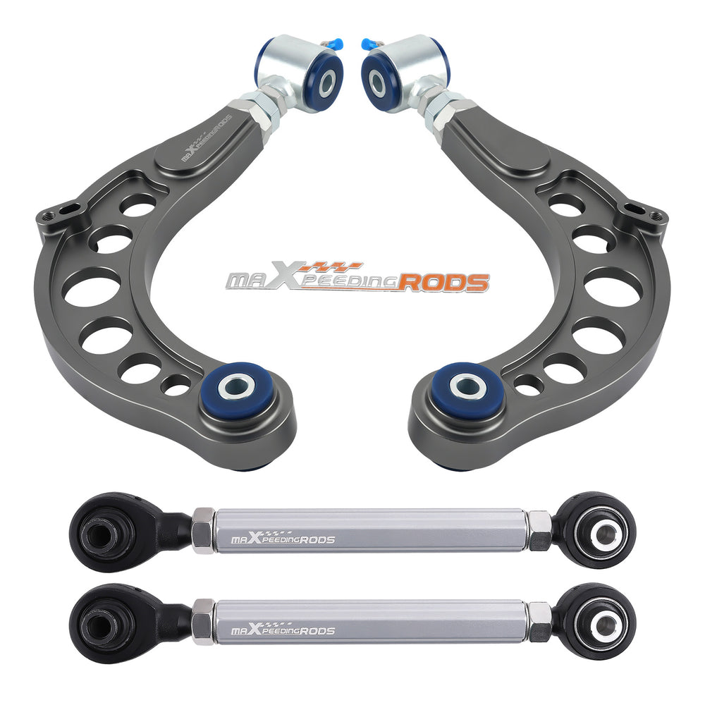 4x Rear Adjustable Camber Toe Arms For 2016 2017 2018 2019 2020-2024 Compatible for Honda Civic