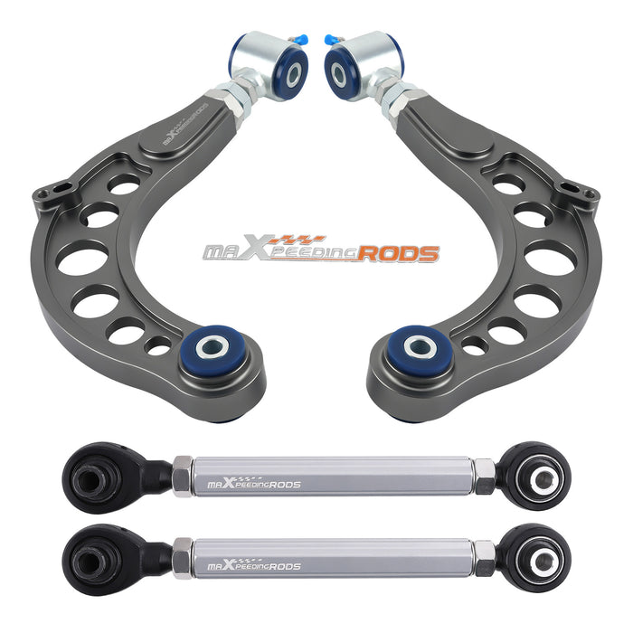 4x Rear Adjustable Camber Toe Arms For 2016 2017 2018 2019 2020-2024 Compatible for Honda Civic