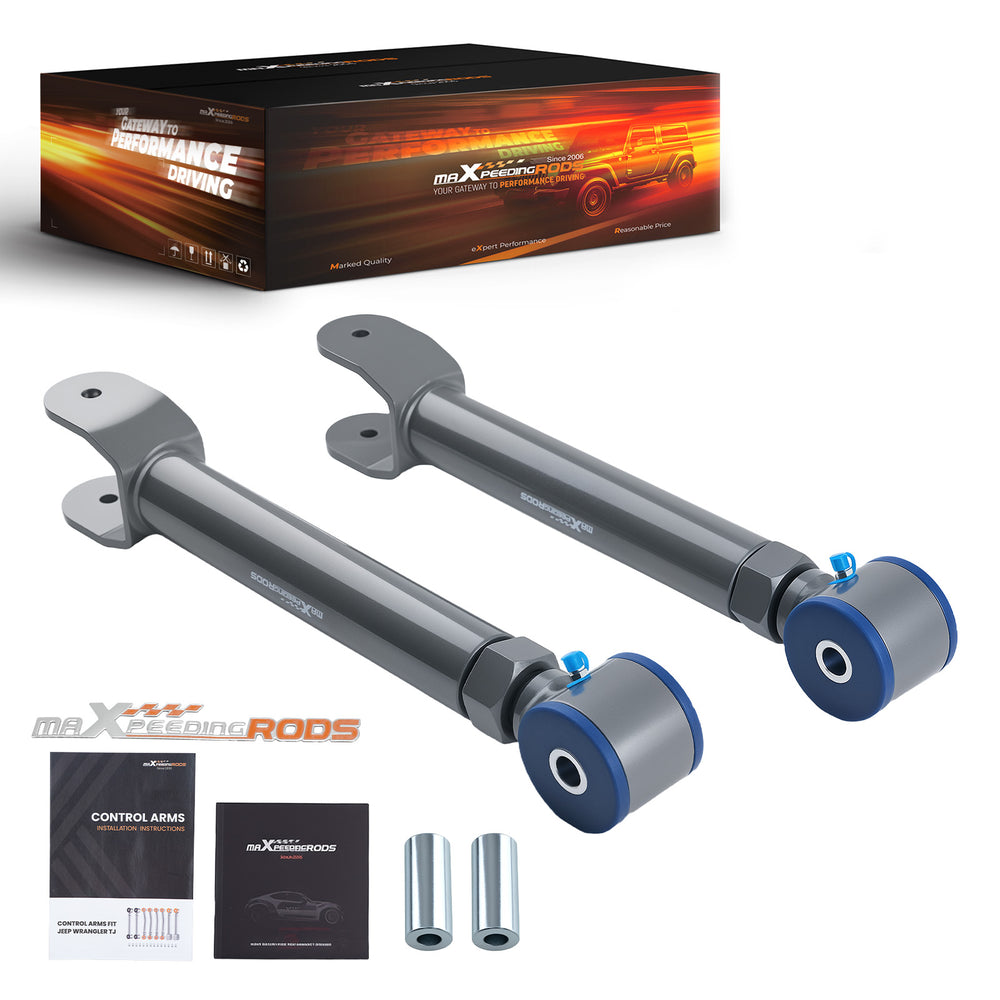 2 Front Upper Heavy Duty Adjustable Control Arms Compatible for Jeep Cherokee XJ 1984-2001