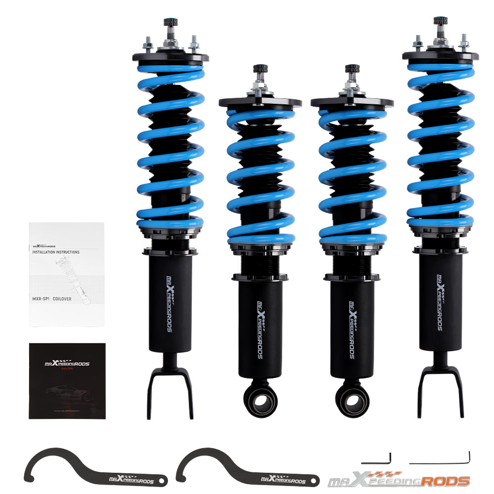 MaXpeedingrods Coilovers Kits Compatible for Nissan 90-96 300ZX Z32 Skyline 24 Damper Adj. lowering kit