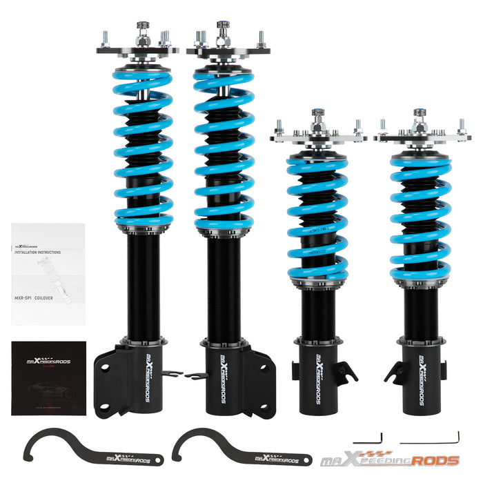 Maxpeedingrods Compatible for Subaru/Saab T6 24 Ways Adj Damper Shock Struts Coilovers | Compatible for Subaru Impreza 00-07 | Compatible for Subaru Impreza Wrx 00-07/Compatible for Saab