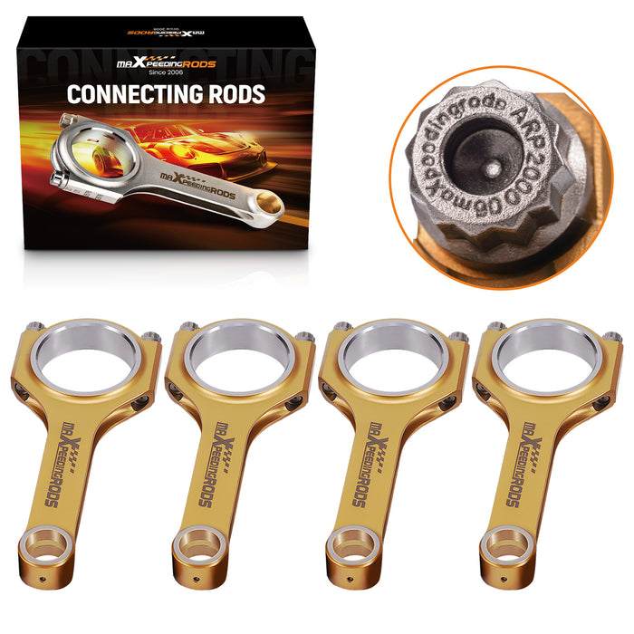 Titanize Connecting Rods Compatible for Subaru Forester EJ20 EJ25 Engine ARP 2000 3/8quot; 4340