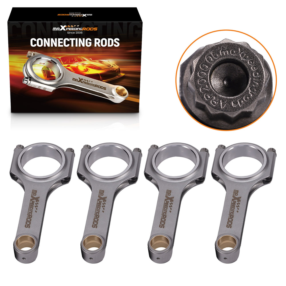 Forged 4340 EN24 H-Beam Connecting Rods Bolts Compatible for Honda/ Acura H23/F22 2.2L 2.3L