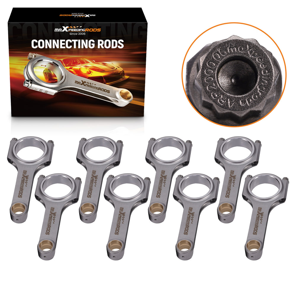 4340 H-beam Connecting Rods+ARP Bolts Compatible for Mercedes Benz 4.0L Compatible for V8 M177/M178 153mm