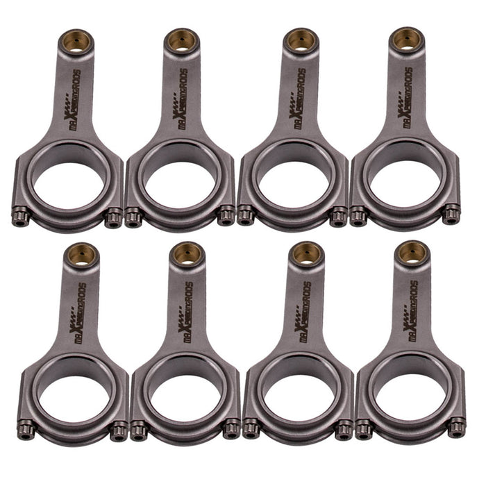 H Beam 6.100 2.225 .945 Bronze Bush 4340 Connecting Rods Compatible for Chevy LS3 V8