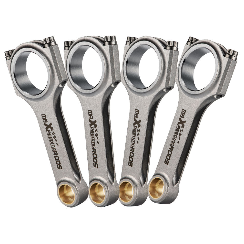 4x Forged SAE 4340 Connecting Rods+ARP2000 Bolts Compatible for Honda Civic EX LX 2001-2006