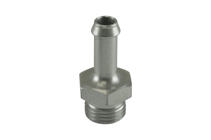 Fitting 8mm / 5/16" Hose End to -6 AN ORB Male Straight - Silver