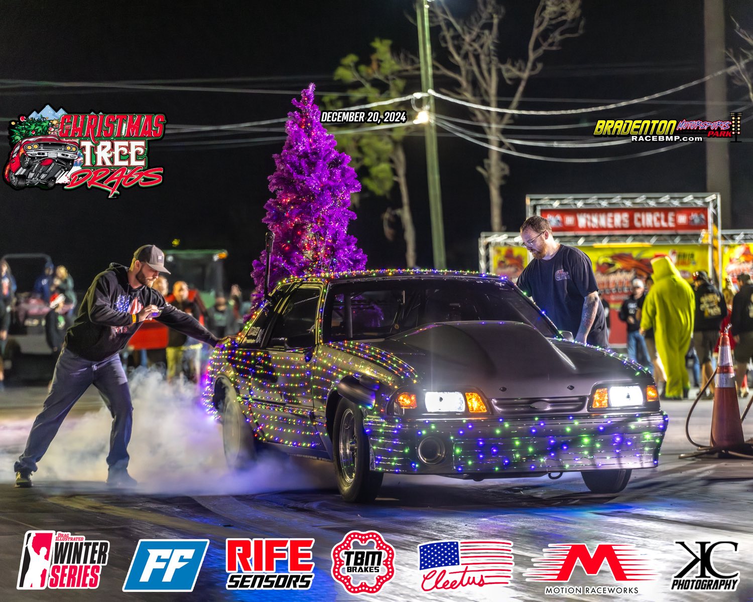 BAE Racing Performance Foxbody at Christmas Tree Drags