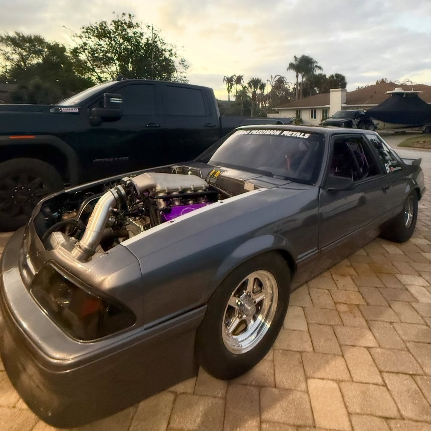 Foxbody in the driveway