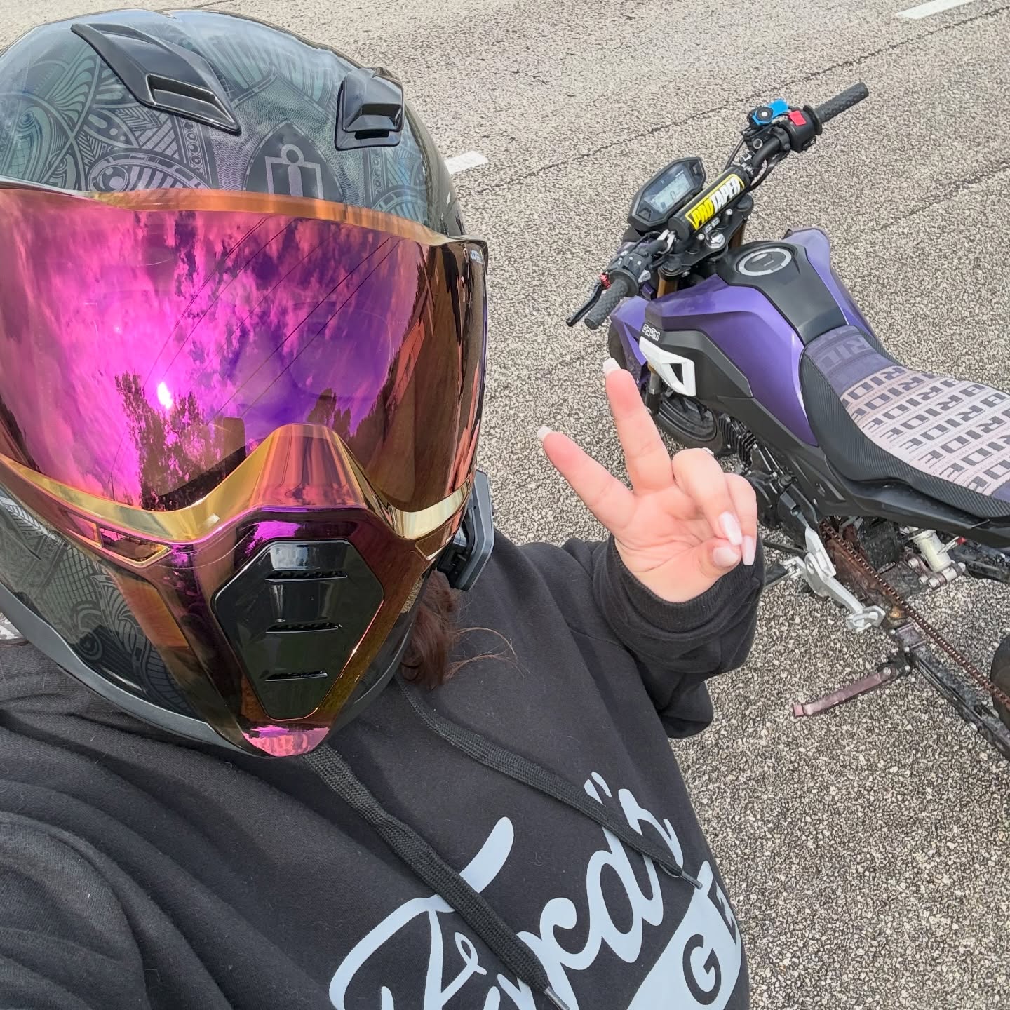 Purple Honda Grom ride photo